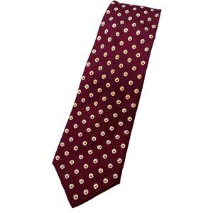 GIPA Italy Retro MCM Maroon Burgundy Italian Silk Tie Neck Luxury Vintage